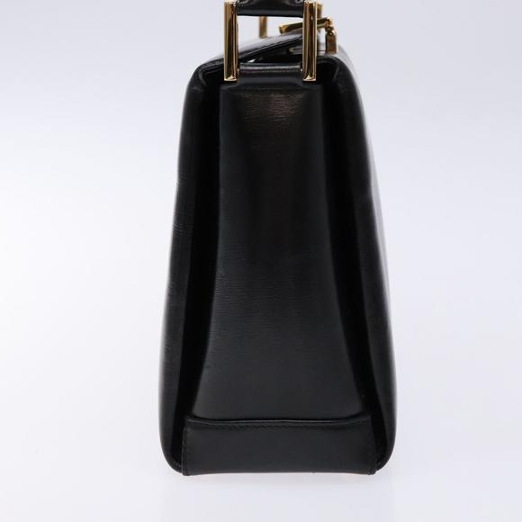 GUCCI Hand Bag Leather Black Gold 000 1448 1269 Auth ep9909 - Picture 4 of 16